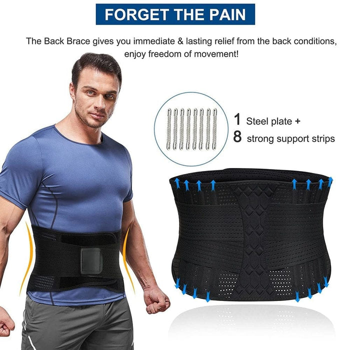 Adjustable Breathable Back Waist Brace Strap for Lower Pain