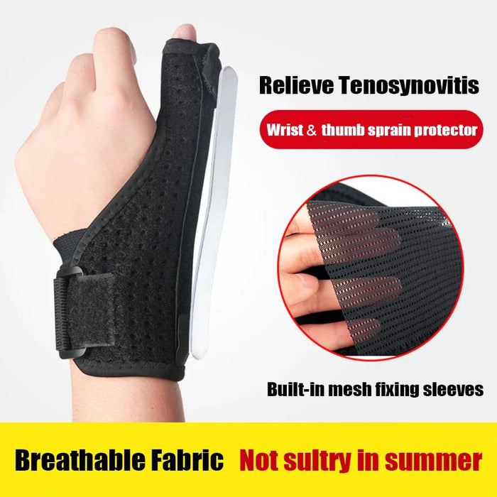 Adjustable Breathable Thumb Brace Gloves with Steel Bar