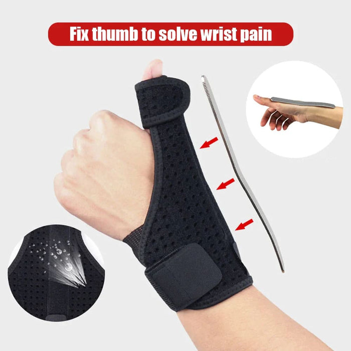 Adjustable Breathable Thumb Brace Gloves with Steel Bar