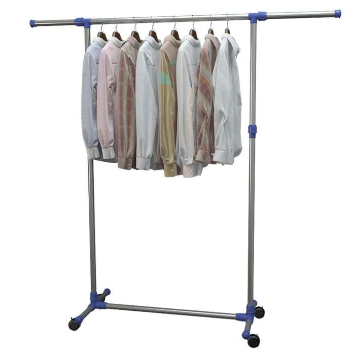 Adjustable Clothes Rack Stainless Steel 165x44x150 Cm