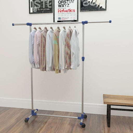Adjustable Clothes Rack Stainless Steel 165x44x150 Cm