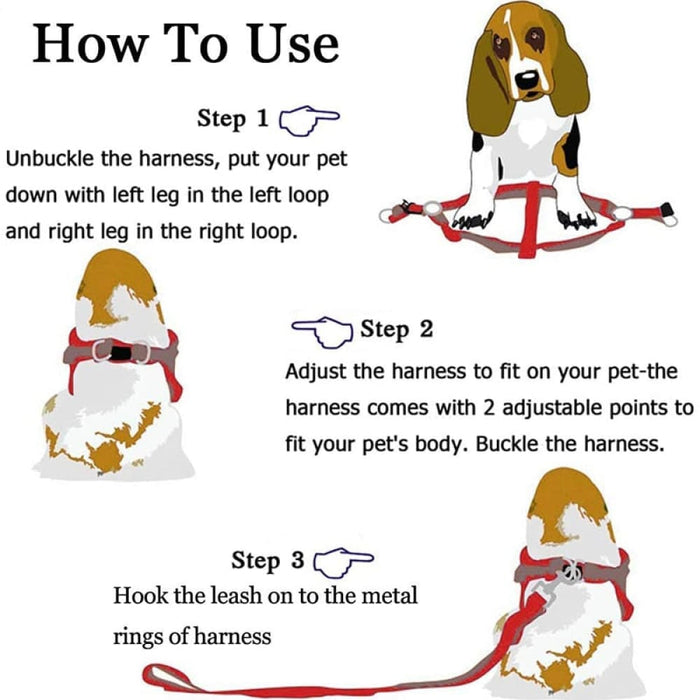 Adjustable Comfortable Step in Puppy no Pull Dog Harness