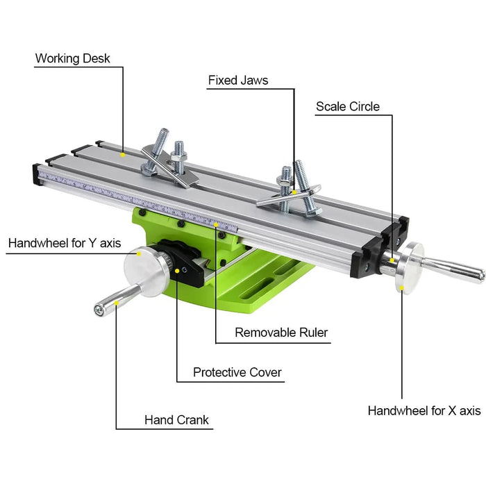 Adjustable Cross Slide Table For Milling And Drilling