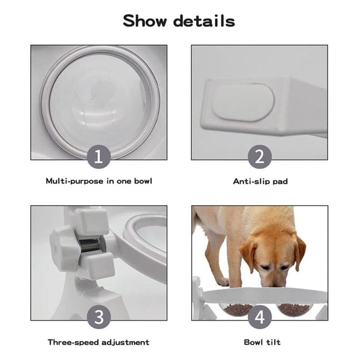 Adjustable Elevated Eco - friendly Pet Bowls For Small