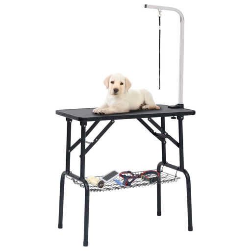 Adjustable Dog Grooming Table with 1 Loop and Basket Oiobli