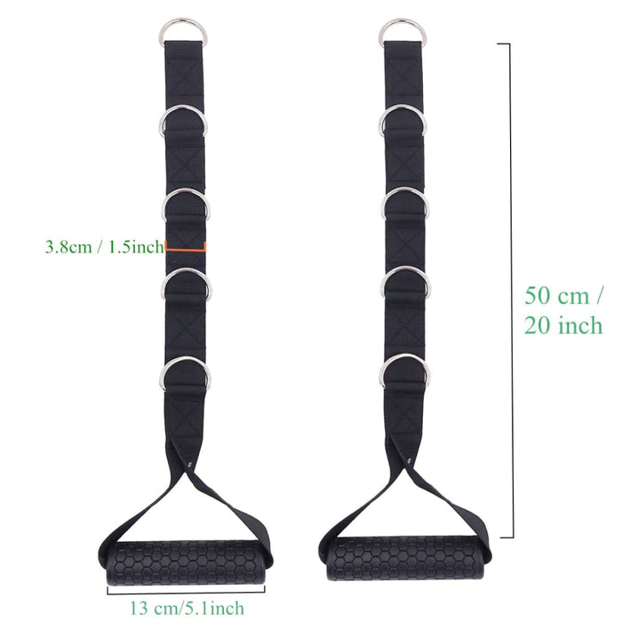 Adjustable Gym Handle with 5 D-rings for Cable Machine