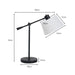 Adjustable Metal Table Lamp - Black