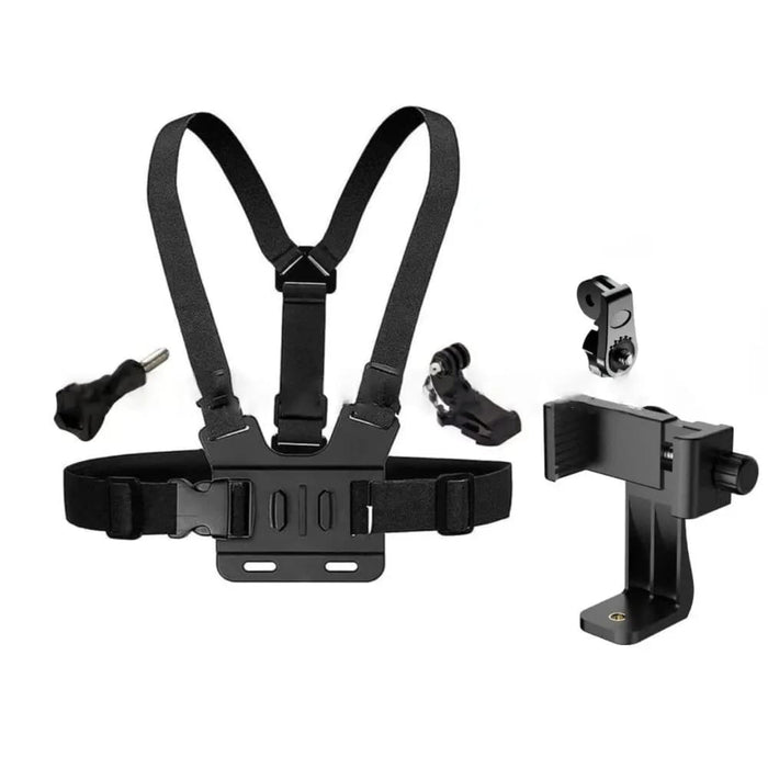 Adjustable Phone Clip With Chest Strap For Sport Camera