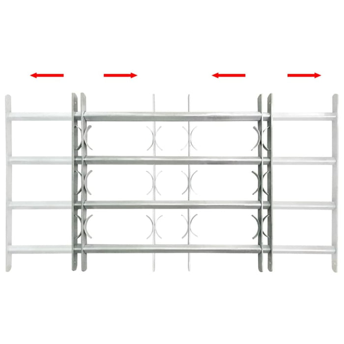 Adjustable Security Grille for Windows with 4 Crossbars