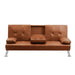 Adjustable Sofa Bed Lounge Futon Couch Leather Beds 3
