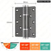 Adjustable Soft Close Door Hinge 5 Inch