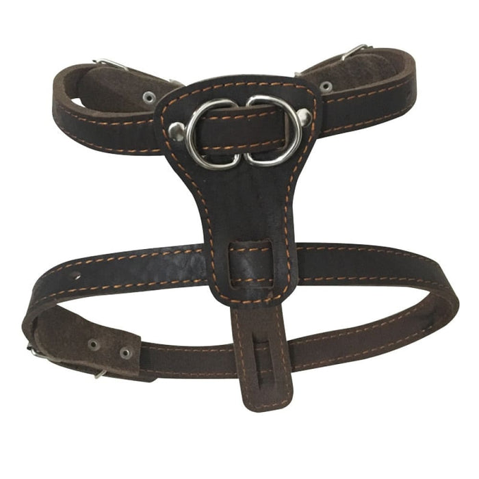 Adjustable Strap Leather Dog Harness