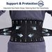 Adjustable Waist Lumbar Support Belt with 6 Stays & 16-hole