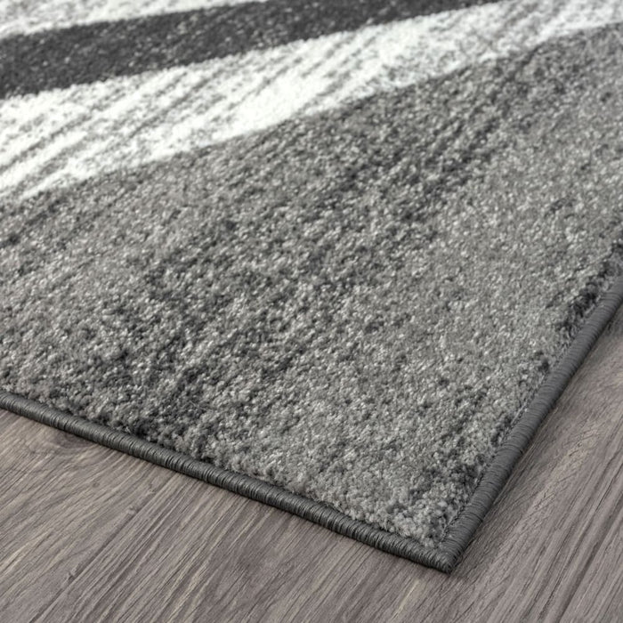 Adore Geometric Textural Rug Grey 200x290