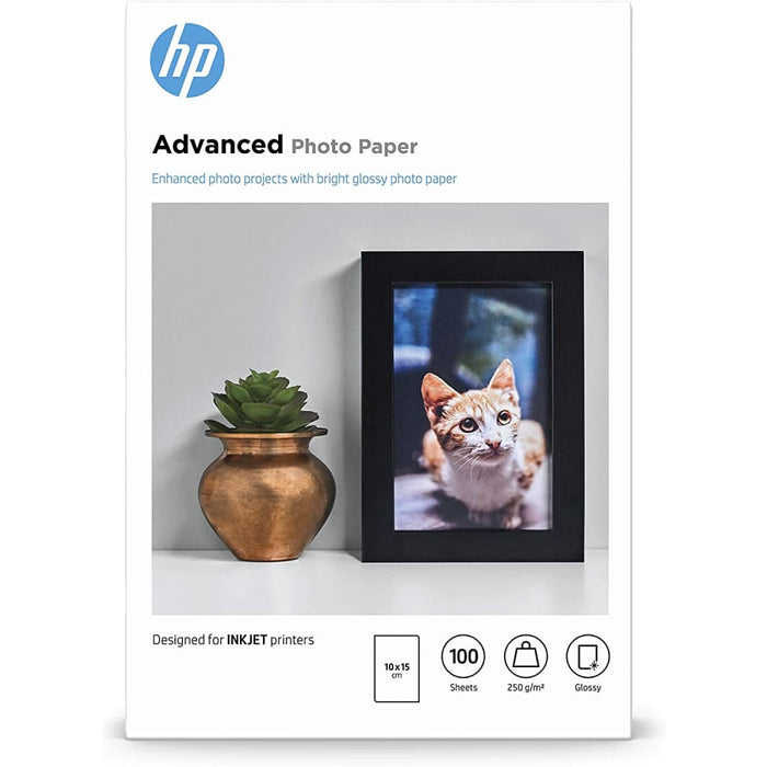 Hp Advanced 10x15cm Glossy 250gsm Photo Paper - 50 Sheets