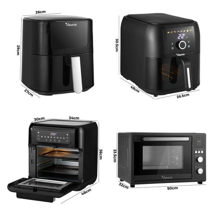 5 / 8 / 12 / 32L Air Fryer Oven Oil Free Kitchen Cooker Digital Touch Control