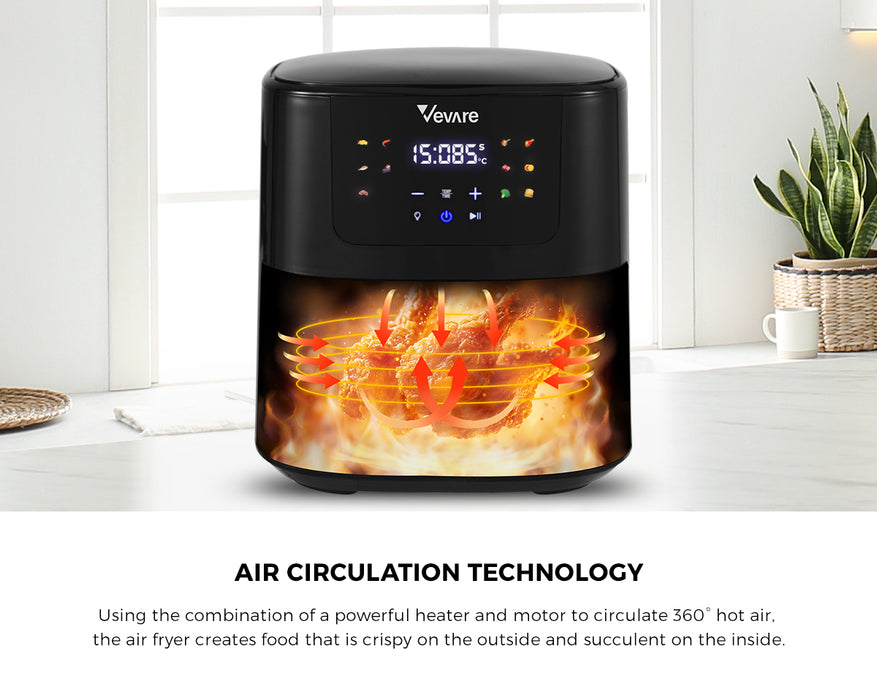 5 / 8 / 12 / 32L Air Fryer Oven Oil Free Kitchen Cooker Digital Touch Control