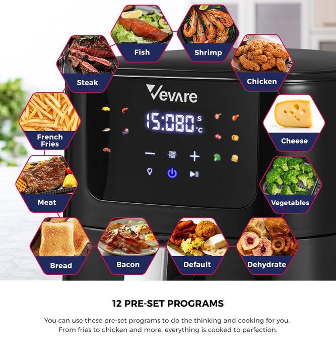 5 / 8 / 12 / 32L Air Fryer Oven Oil Free Kitchen Cooker Digital Touch Control