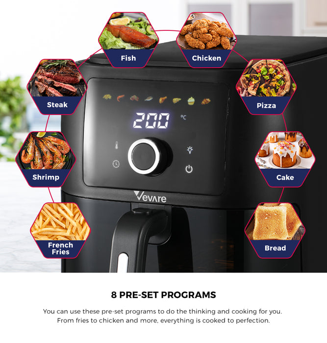 5 / 8 / 12 / 32L Air Fryer Oven Oil Free Kitchen Cooker Digital Touch Control