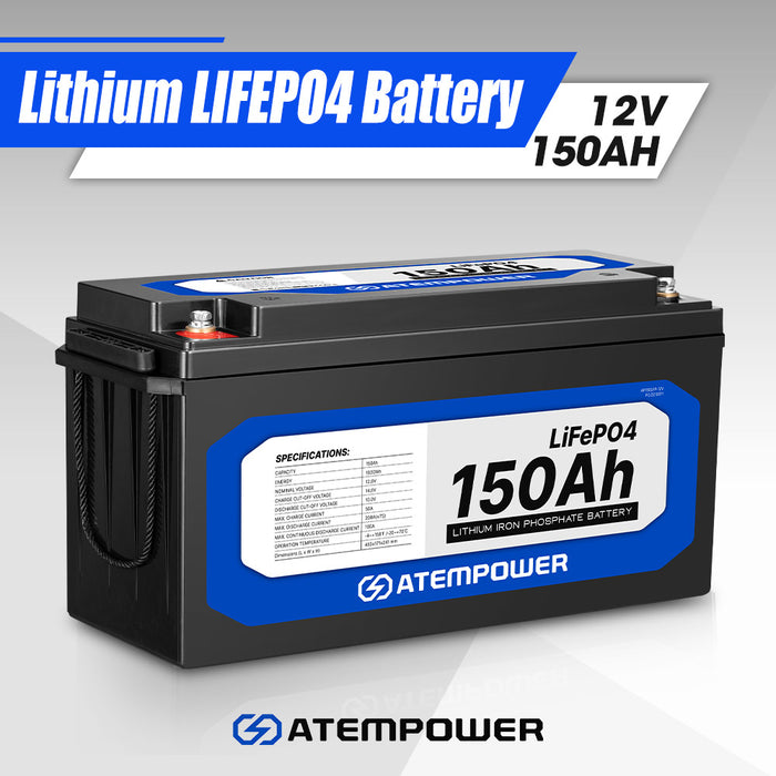 12V 150Ah Lithium Battery Lifepo4 Phosphate Deep Cycle Rechargeable Replace Agm