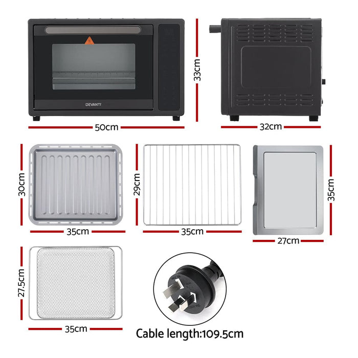 Air Fryer 32l W/ Lcd Touch Oven 1700w