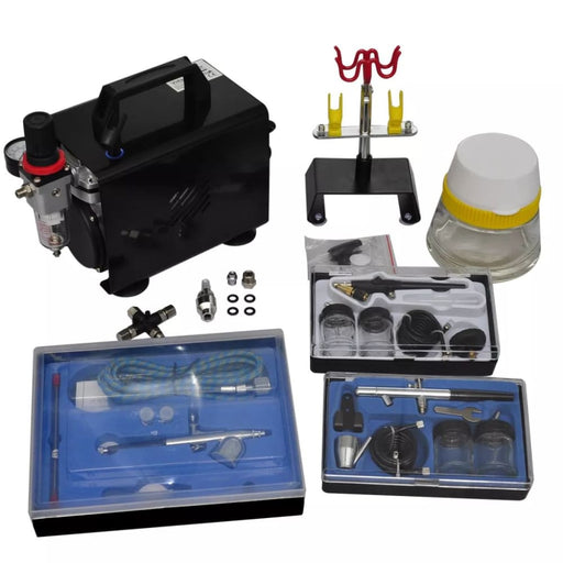 Airbrush Compressor Set with 3 Pistols 255 x 135 220 Mm