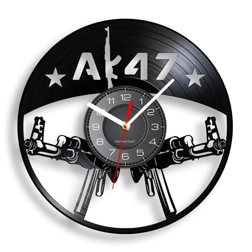 Ak47 Gun Vinyl Record Wall Clock