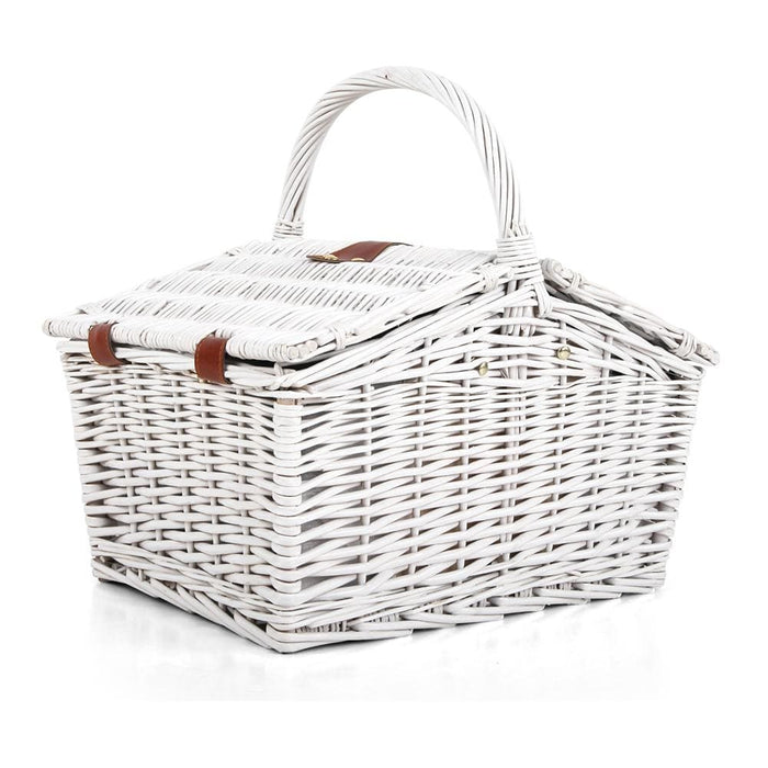 Alfresco 2 Person Picnic Basket Baskets White Deluxe