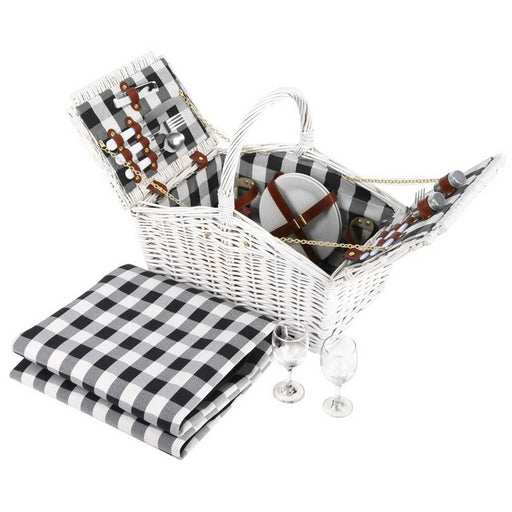 Alfresco 2 Person Picnic Basket Baskets White Deluxe