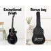 Alpha 38 Inch Wooden Acoustic Guitar Black