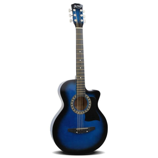 Alpha 38 Inch Wooden Acoustic Guitar Blue