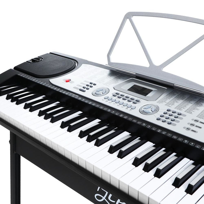 Alpha 61 Keys Electronic Piano Keyboard Led Electric Silver