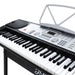 Alpha 61 Keys Electronic Piano Keyboard Led Electric Silver