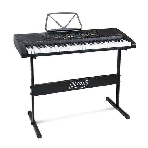 Alpha 61 Key Lighted Electronic Piano Keyboard Lcd Electric