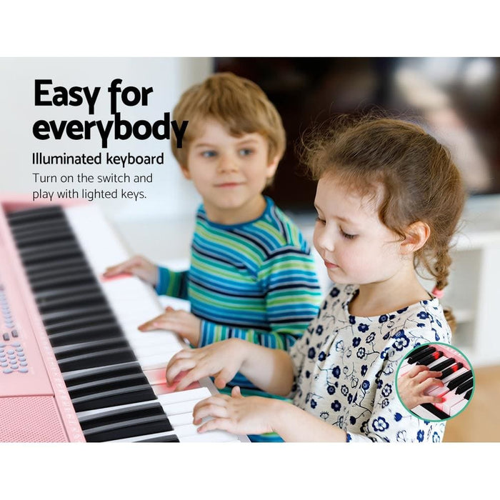 Alpha 61 Key Lighted Electronic Piano Keyboard Led Electric