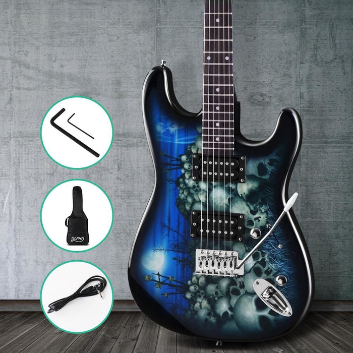 Alpha Electric Guitar Music String Instrument Rock Blue