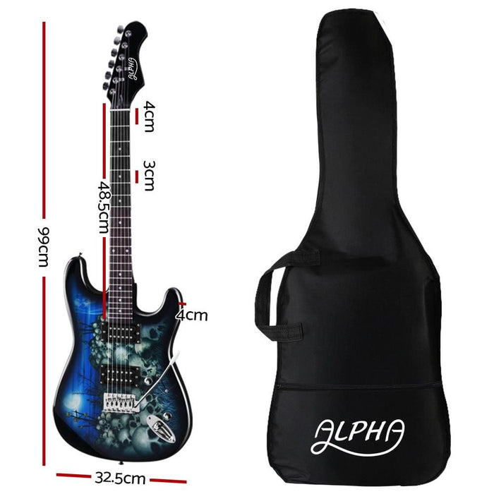 Alpha Electric Guitar Music String Instrument Rock Blue