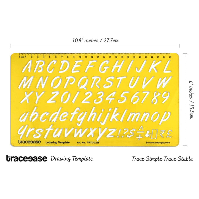 Alphabet Lettering Template Drafting Tools Lower Case Upper