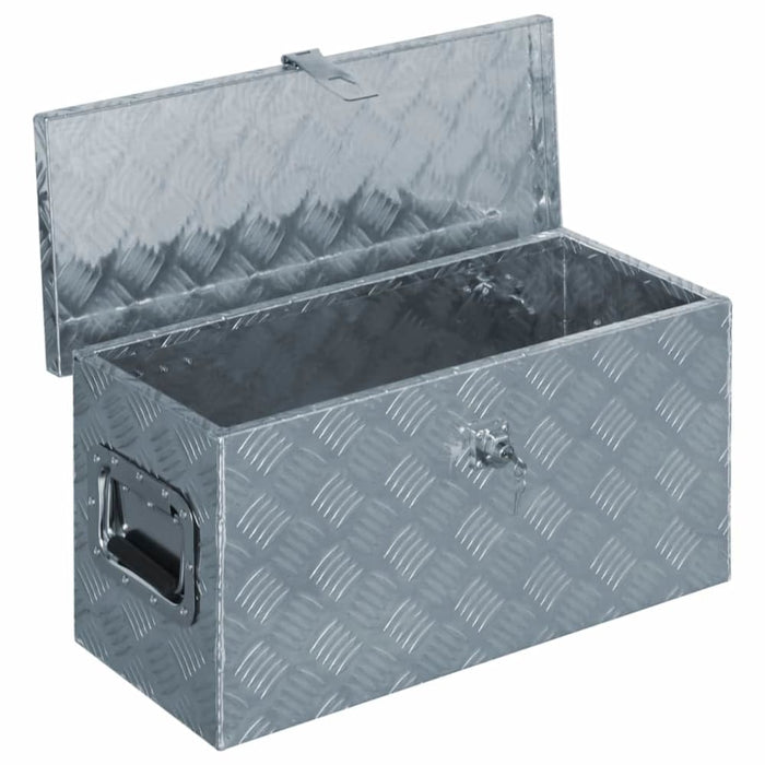 Aluminium Box 61.5x26.5x30 Cm Silver Oaxktl