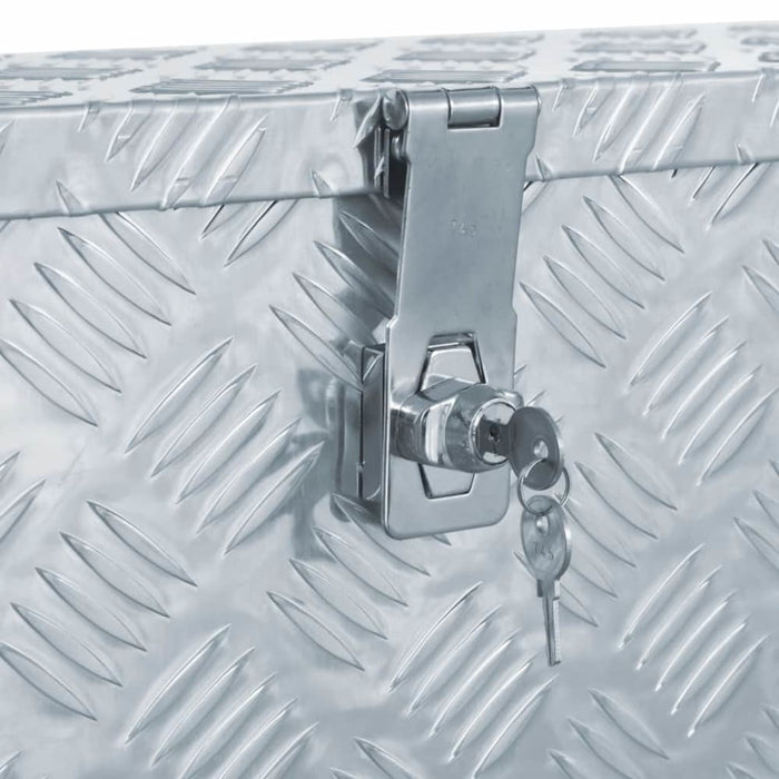 Aluminium Box 80.5x22x22 Cm Silver Oaxkti