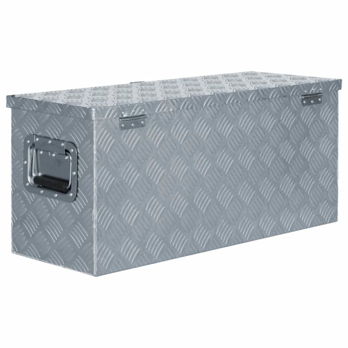 Aluminium Box 80x30x35 Cm Silver Oaxktk