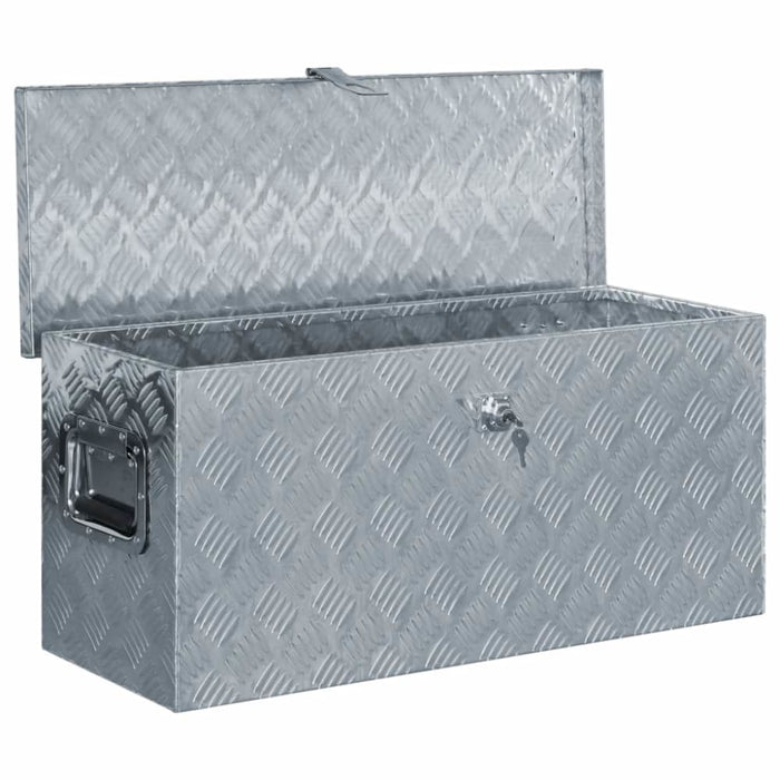 Aluminium Box 80x30x35 Cm Silver Oaxktk