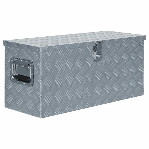 Aluminium Box 80x30x35 Cm Silver Oaxktk