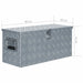 Aluminium Box 80x30x35 Cm Silver Oaxktk
