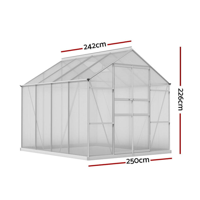 Aluminium Greenhouse Green House Polycarbonate Garden Shed