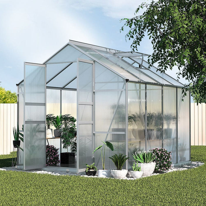Aluminium Greenhouse Green House Polycarbonate Garden Shed