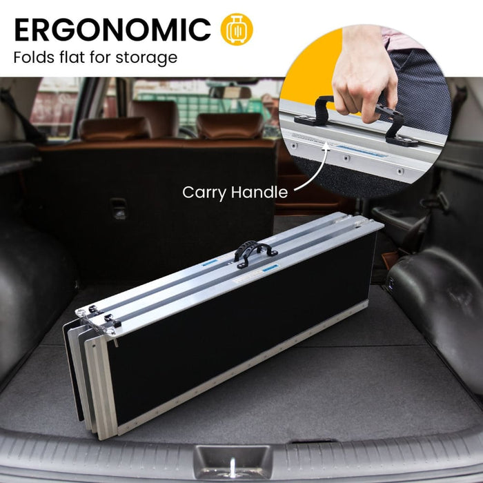 Aluminium Wheelchair Ramp with Leg Support - 10ft