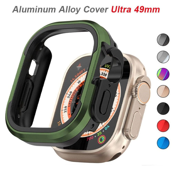 Aluminum Alloy Rubber Protective Shell Cover for Apple Watch