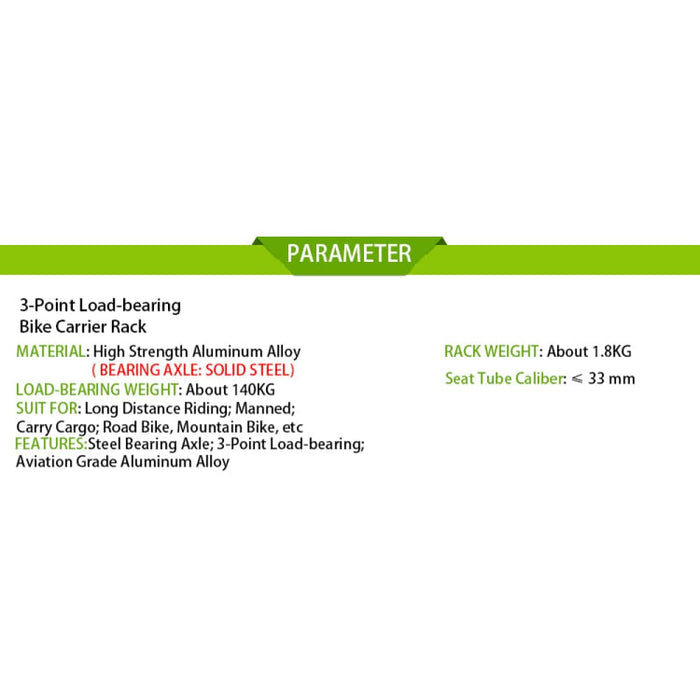 Aluminum Luggage Bicycle Carrier Set