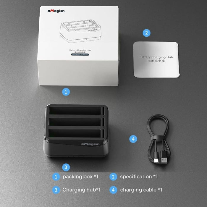 Amagisn Battery Charger Charging Seat for Camera Accessories